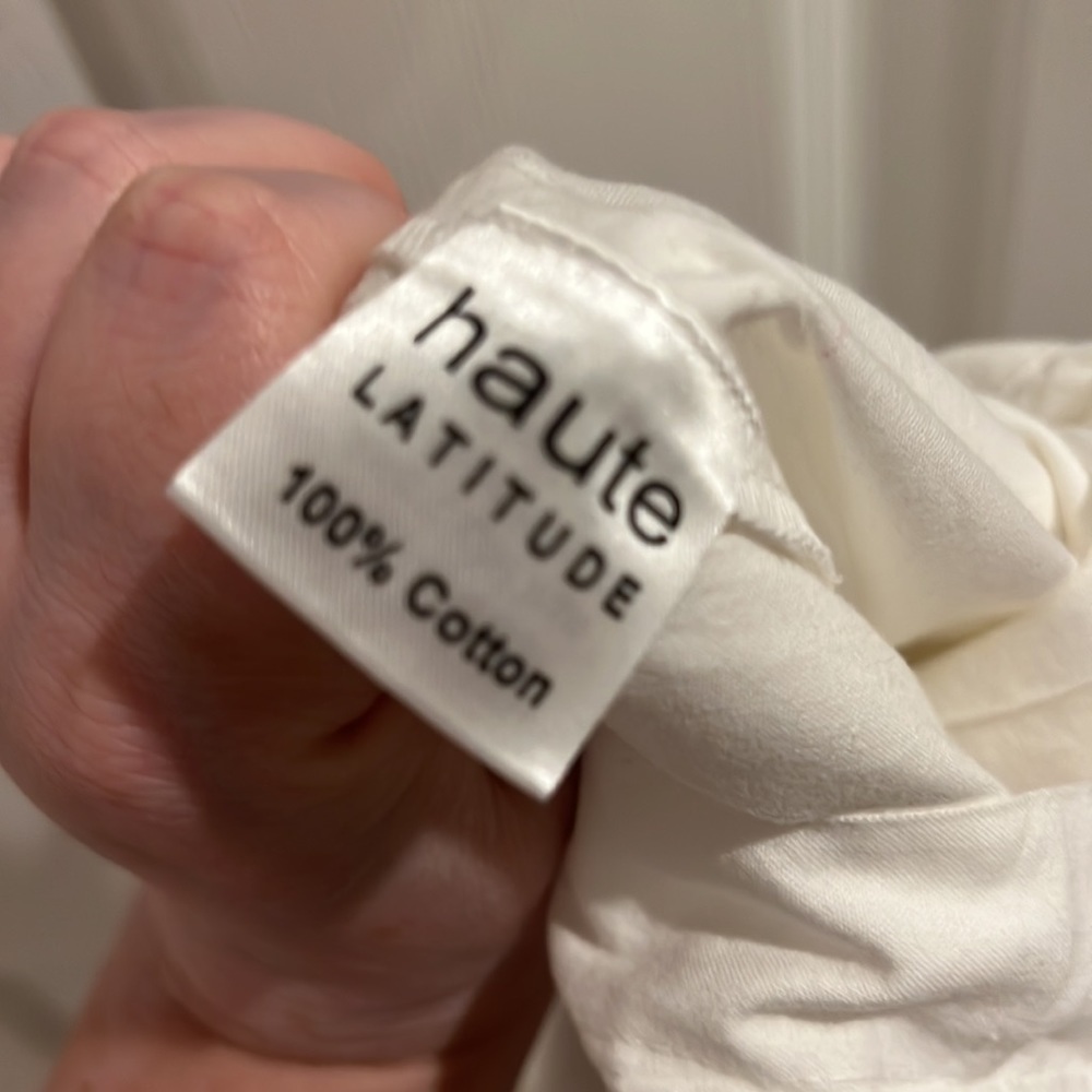 White wide leg pants L/XL - Picture 4 of 5